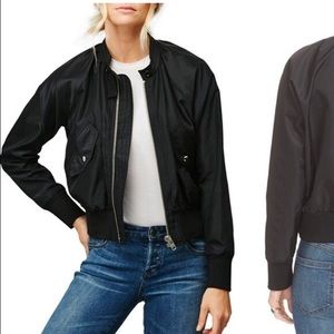 Free people Black Bomber Jacker